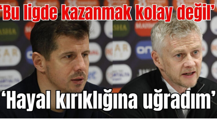 Antalyaspor-Beşiktaş maçının ardından...  Belözoğlu: Bu ligde kazanmak kolay değil! Solskjaer: Hayal kırıklığına uğradım!