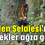 Düden Şelalesi'nde yürekler ağza geldi