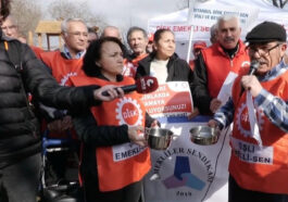 Emeklilerden tencereli eylem