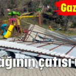 Köy konağının çatısı uçtu