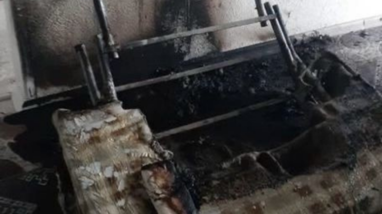 Muhtarın evinde sobadan yangın çıktı