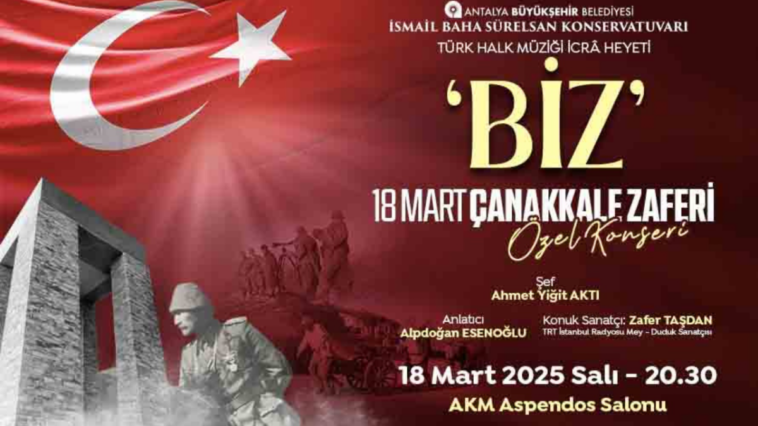 18 Mart'ta Çanakkale Zaferi Özel Konseri düzenleniyor