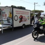 Motosikletlilere özel eğitim karavanı