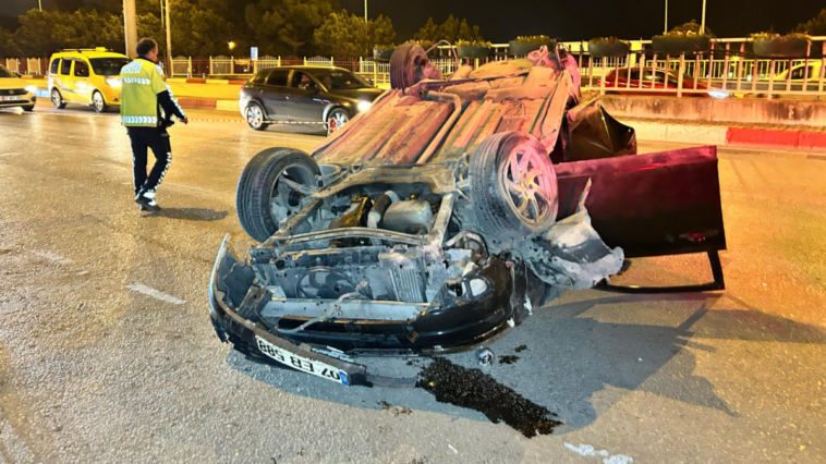 Emanet araçla kaza yaptı, kimsenin burnu kanamadı