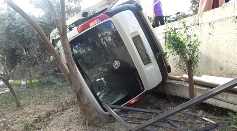 Evin bahçesine uçtu