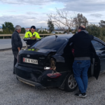 Kaza nedeniyle yavaşlayan trafik yeni kazaya neden oldu
