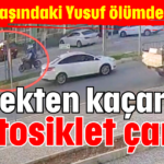 Köpekten kaçarken motosiklet çarptı