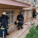 Apartman kömürlüğünde korkutan yangın