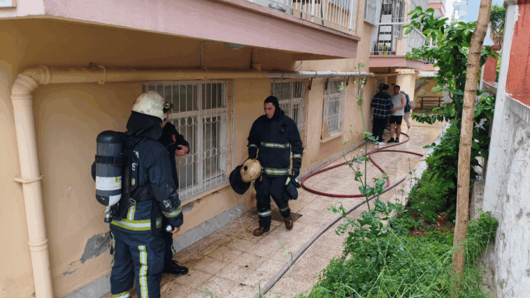 Apartman kömürlüğünde korkutan yangın