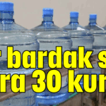 Bir bardak su 1 lira 30 kuruş