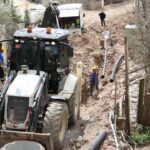 Büyükşehir Elmalı'da kanalizasyon hattını yeniliyor