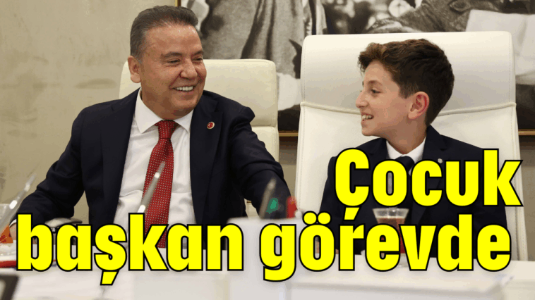 Çocuk başkan görevde