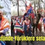 Deve üstünde Yörüklere selam çaktı