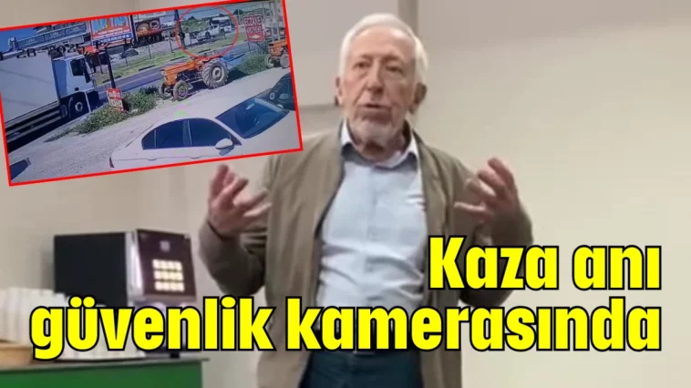 Kaza anı güvenlik kamerasında