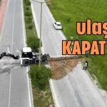 Manavgat'ta davayı kazanan hissedarlar yolu ulaşıma kapattırdı