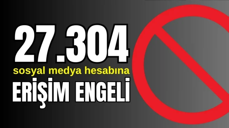 4 ayda 27.302 sosyal medya hesabına erişim engeli