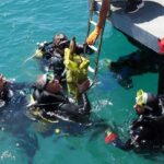 Deniz dibi temizliğinde 1 ton atık çıkarıldı