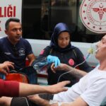 Korku evinde testere tamiri sırasında çıkan yangında 3 kişi yaralandı