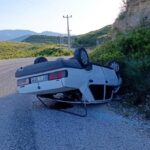 Otomobil takla attı: 3 yaralı