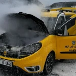 Alanya'da seyir halindeki otomobil alev aldı