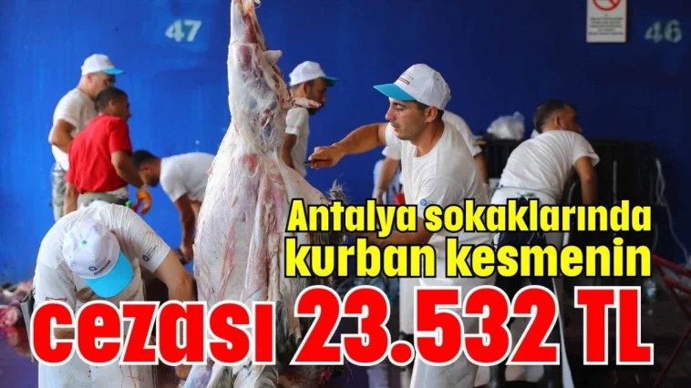 Antalya sokaklarında kurban kesmenin cezası 23.532 TL