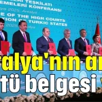 Antalya'nın artık statü belgesi var