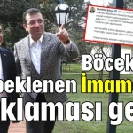 Böcek'ten beklenen İmamoğlu açıklaması geldi