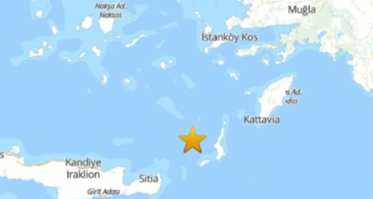 Ege Denizi’nde 4.4 şiddetinde deprem