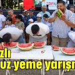 En hızlı karpuz yeme yarışması