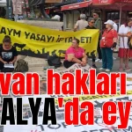 Hayvan hakları için Antalya'da eylem