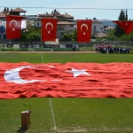 Korkuteli'nde 19 Mayıs bayrak gösterisi