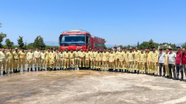 Serik'te yangınla mücadele ekibine personel takviyesi