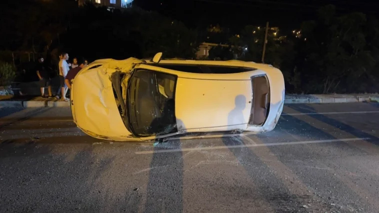 Takla atan araçtan burnu bile kanamadan çıktı