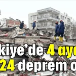 Türkiye’de 4 ayda 12.124 deprem oldu