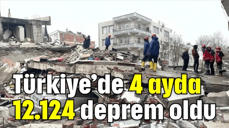 Türkiye’de 4 ayda 12.124 deprem oldu