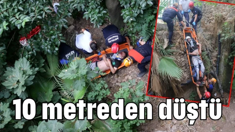 10 metreden düştü