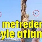 40 metreden böyle atlamış