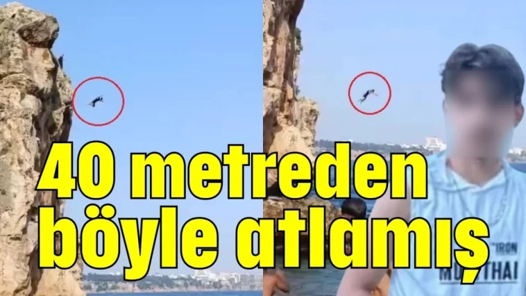 40 metreden böyle atlamış