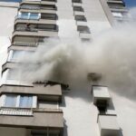 7nci kattaki yangın büyümeden söndürüldü