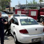 Antalyada İtfaiye ile Otomobil Çarpıştı: 1 Yaralı