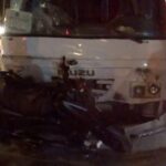 Kazada motosiklet sürücüsünün ayağı koptu