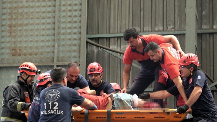 Kırım makinesine düşen işçinin bacakları koptu