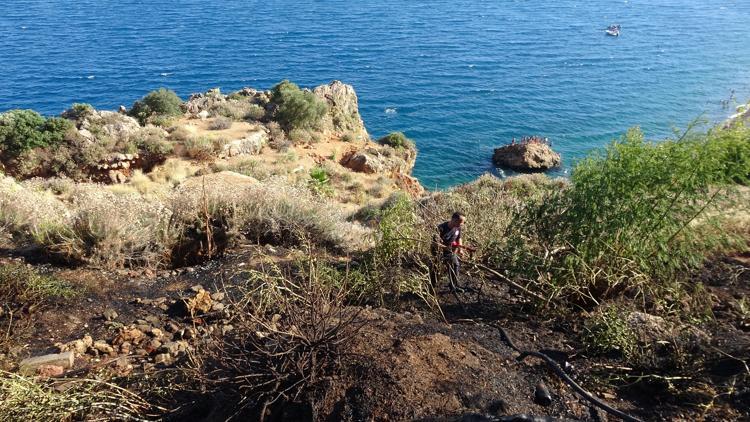 Varyanttaki otluk alanda çıkan yangın korkuttu
