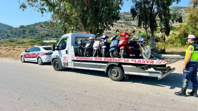 Alanya'da motosiklet denetimi