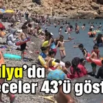 Antalya’da dereceler 43’ü gösterdi