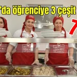 Antalya'da öğrenciye 3 çeşit yemek 75 TL