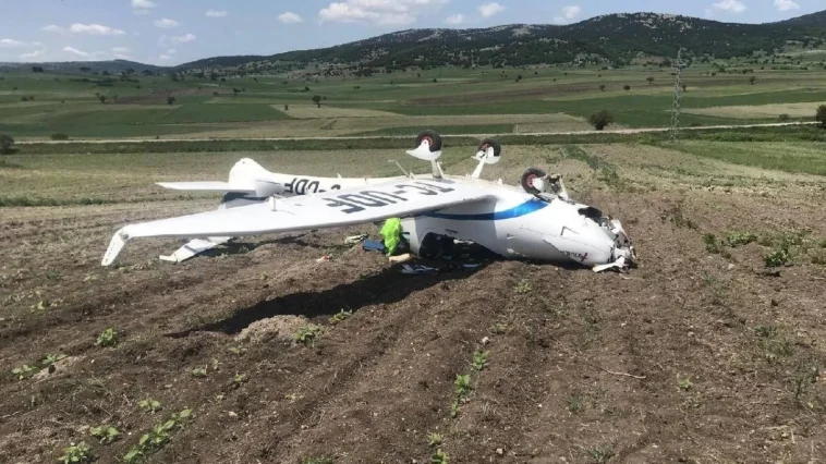 Bilecik'te eğitim uçağı kaza kırıma uğradı: Yaralı var!