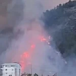 Gazipaşa'daki yangında kule personeli alevlerin ortasında kaldı