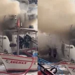 Gezi teknesinde yangın paniği