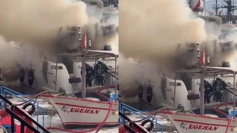 Gezi teknesinde yangın paniği